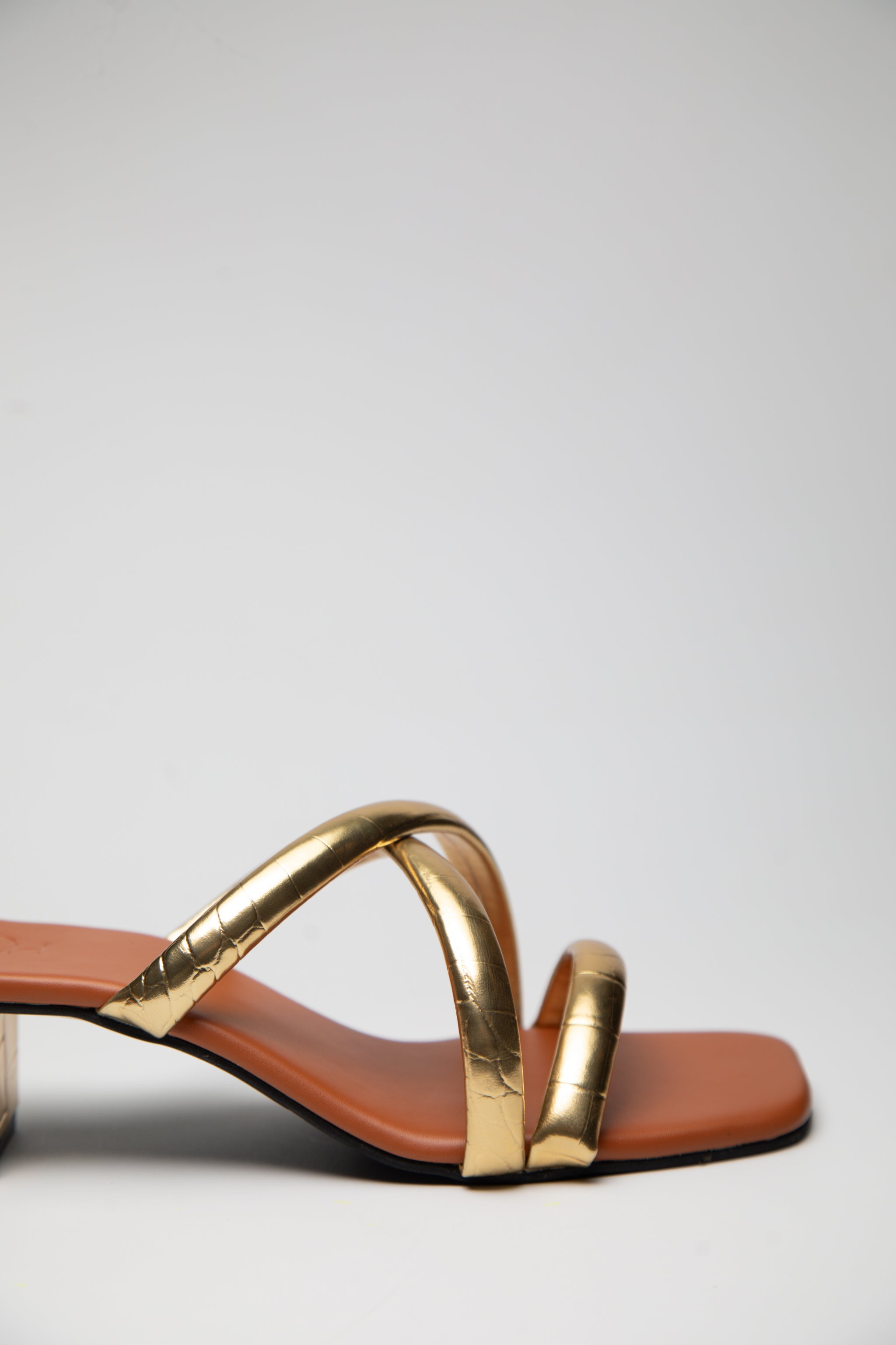 Cross Strapped Blocks - Gold